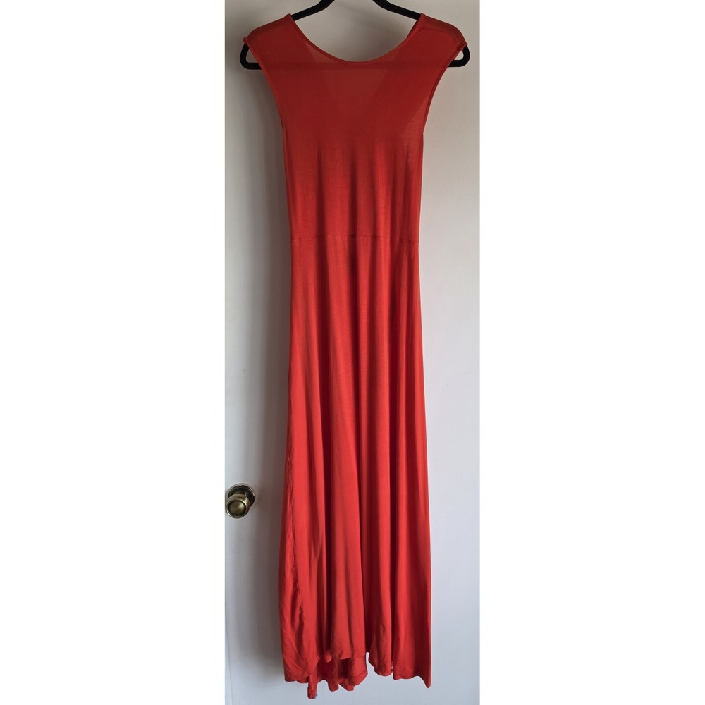 Kenneth Cole New York Women's Maxi Dress S Red Sleeveless Modal